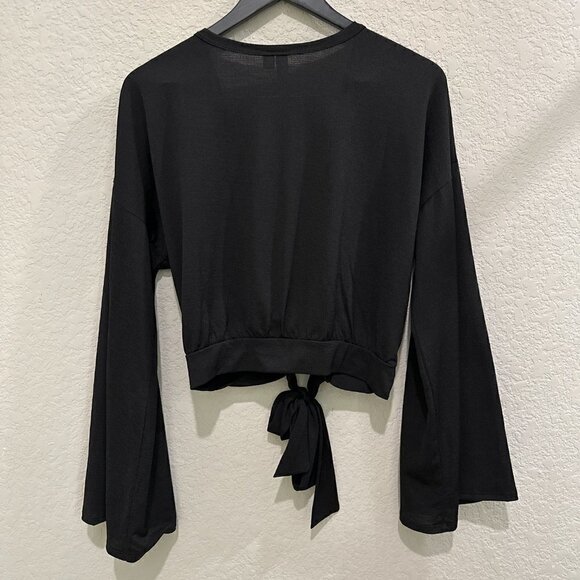 Francesca’s Women's Black Tie Down Top Size X-Large Nwt - Picture 5 of 7
